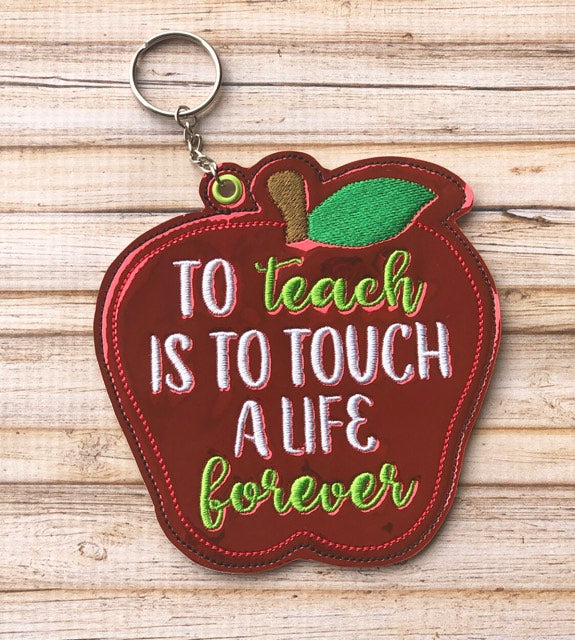 To Teach Tote Tag 5x7 - DIGITAL Embroidery DESIGN