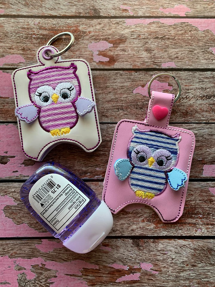 3D Owl Sanitizer Holders 4x4 and 5x7 included- DIGITAL Embroidery DESIGN