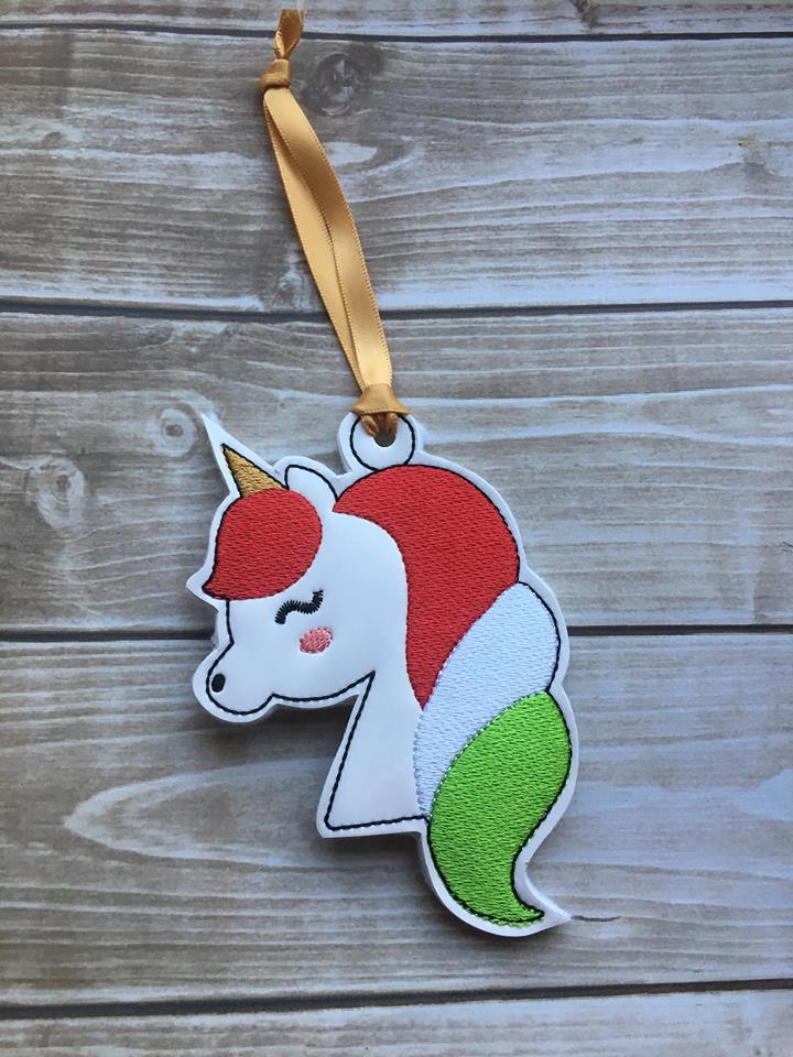 Unicorn Ornament- Digital Embroidery Design