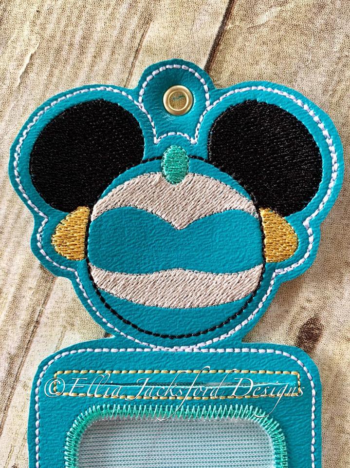Magical Princess Mouse ID holder/luggage tag - Embroidery Design - DIGITAL Embroidery design