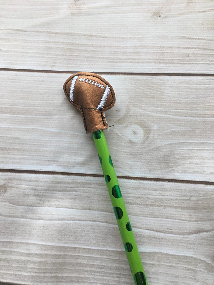Football Pencil Topper - Embroidery Design - DIGITAL Embroidery DESIGN