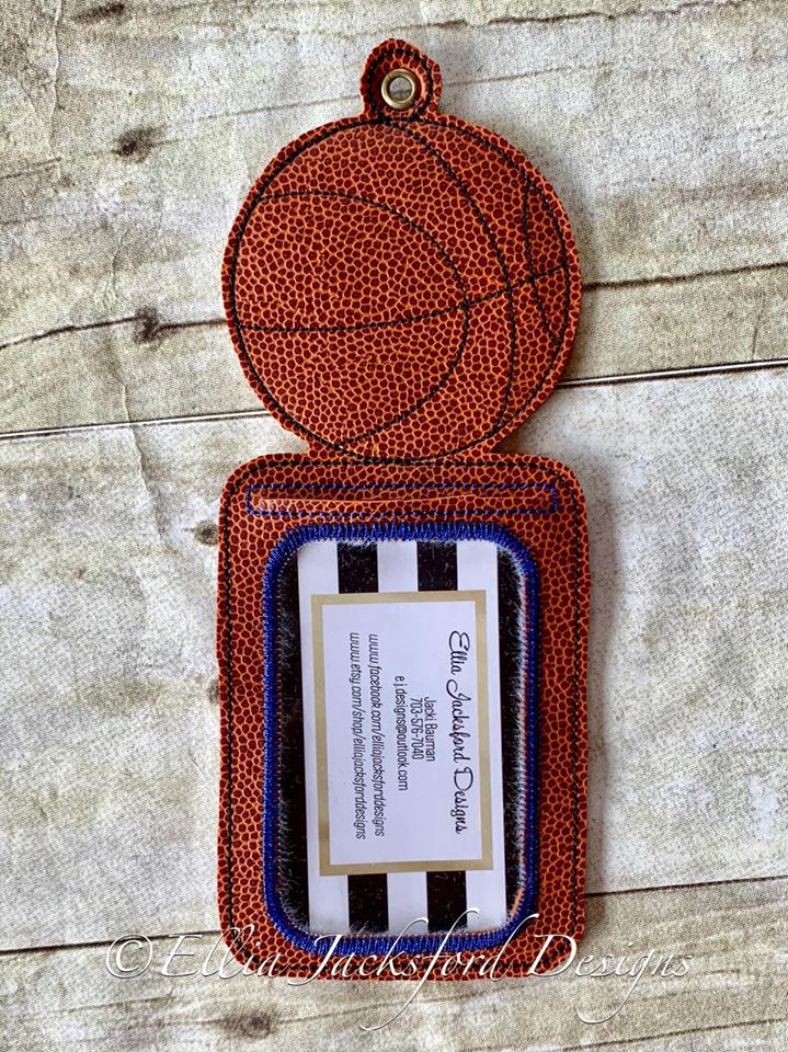 Basketball Vertical ID Holder 5x7 only