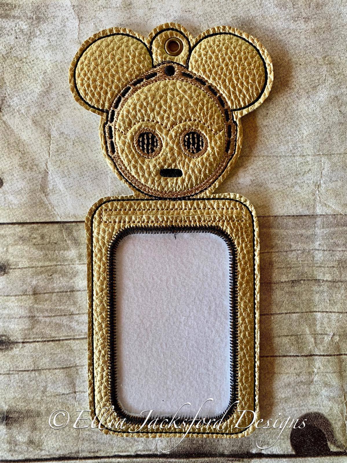 Tin Man Mouse ID holder - Embroidery Design - DIGITAL Embroidery design