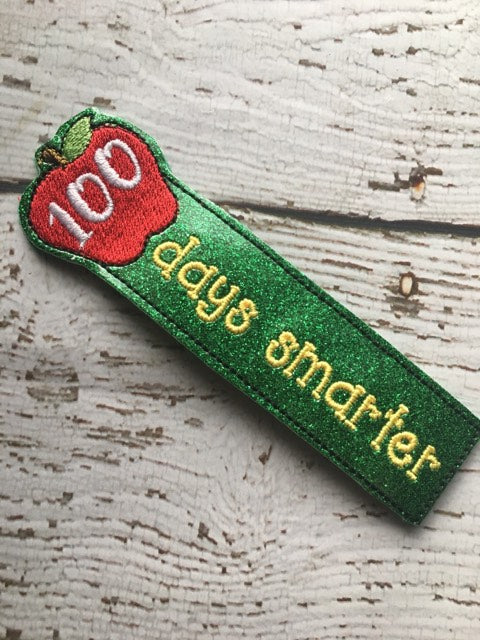 100 Days Smarter Bookmark - Digital Embroidery Design