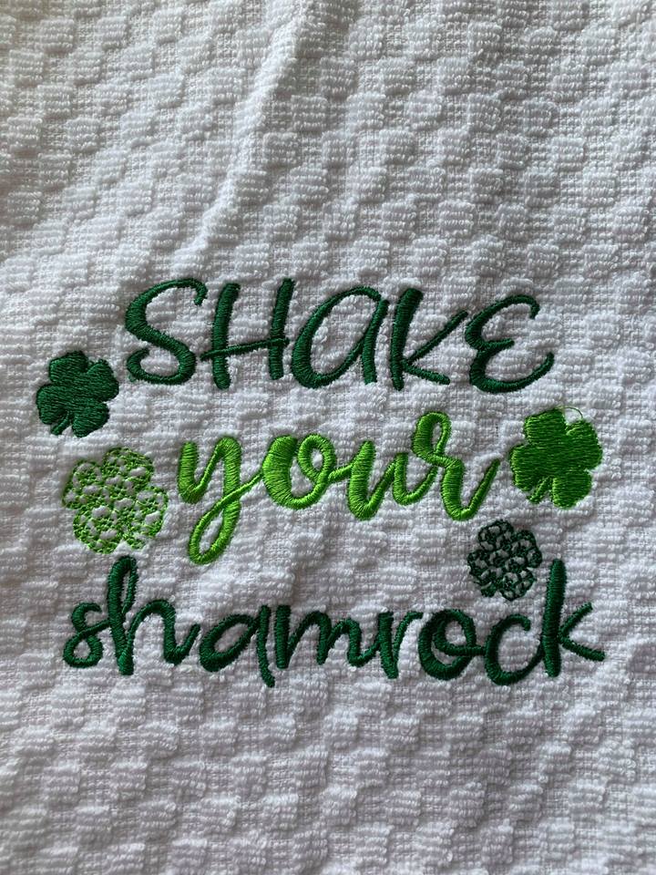 Shake your Shamrock 4x4 and 5x7 Digital Embroidery Design
