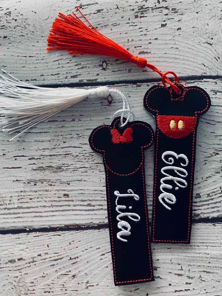 Boy and Girl Mouse Bookmark Set - Digital Embroidery Design