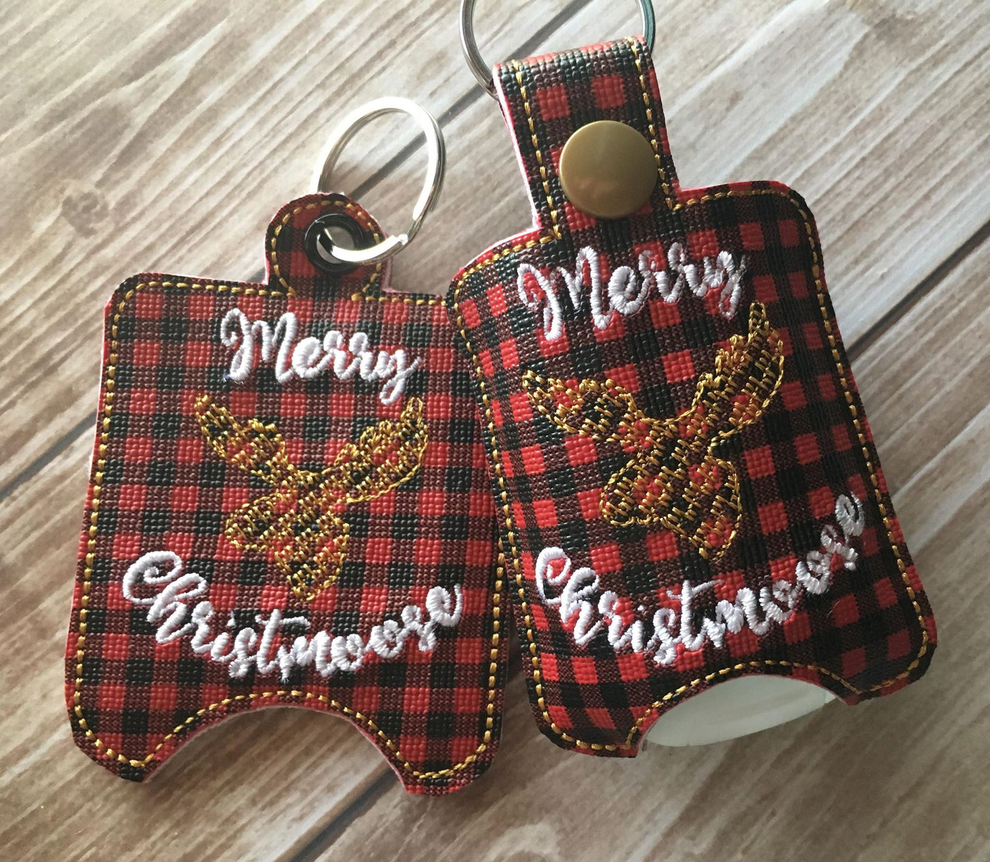 Rustic Merry Christmoose Sanitizer Holders - Embroidery Design - DIGITAL Embroidery DESIGN
