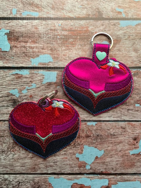 Valentine Princess Fobs - Set of 13 - Digital Embroidery Design