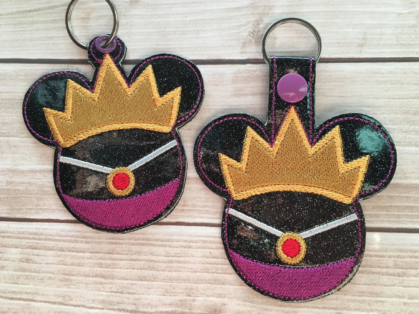 Evil Queen Villain Mouse Fobs - Embroidery Design - DIGITAL Embroidery DESIGN
