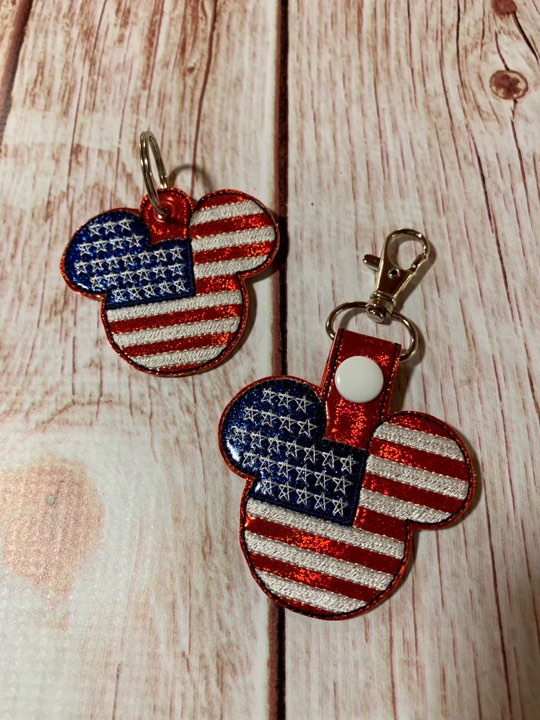 Patriotic Mr. Mouse Fobs - Digital Embroidery Design