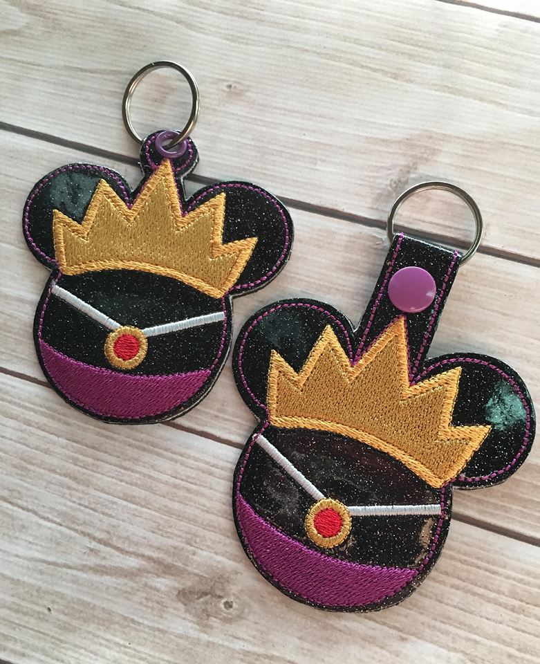 Evil Queen Villain Mouse Fobs - Embroidery Design - DIGITAL Embroidery DESIGN