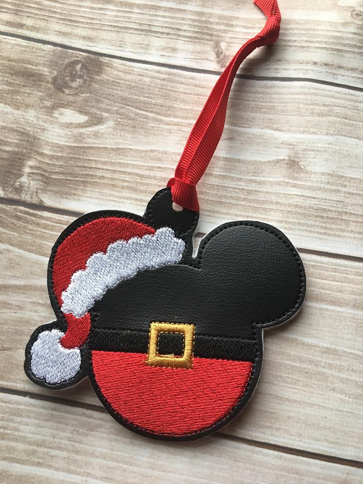 Santa Boy Mouse Ornament - Digital Embroidery Design