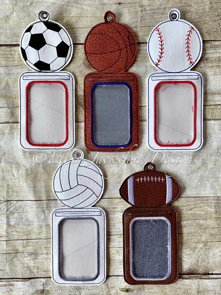 Sports ID holder - Embroidery Design - DIGITAL Embroidery design