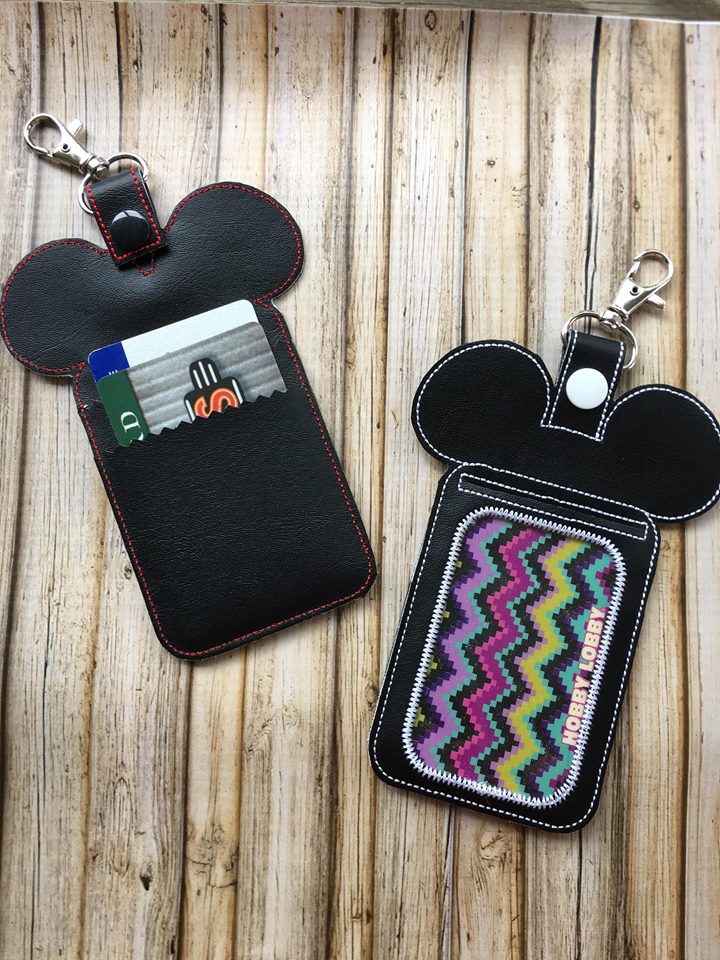 Mr. Mouse ID Holder - 5 x 7 - DIGITAL Embroidery design