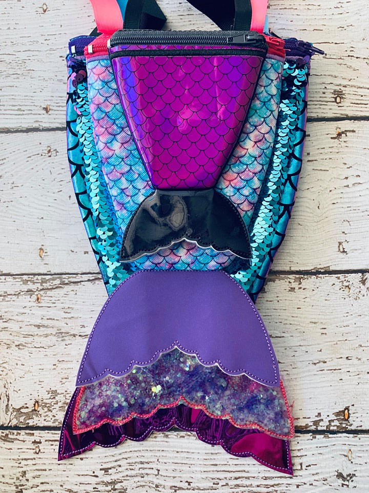 3D Mermaid Zipper Bag - 4 sizes - Digital Embroidery Design