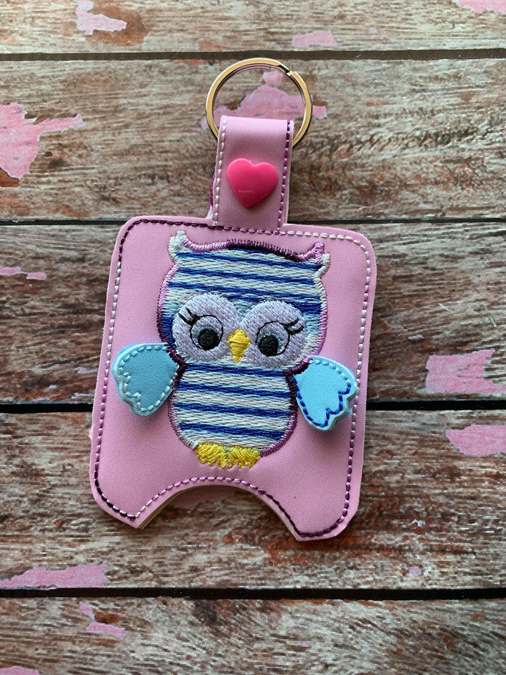3D Owl Sanitizer Holders 4x4 and 5x7 included- DIGITAL Embroidery DESIGN