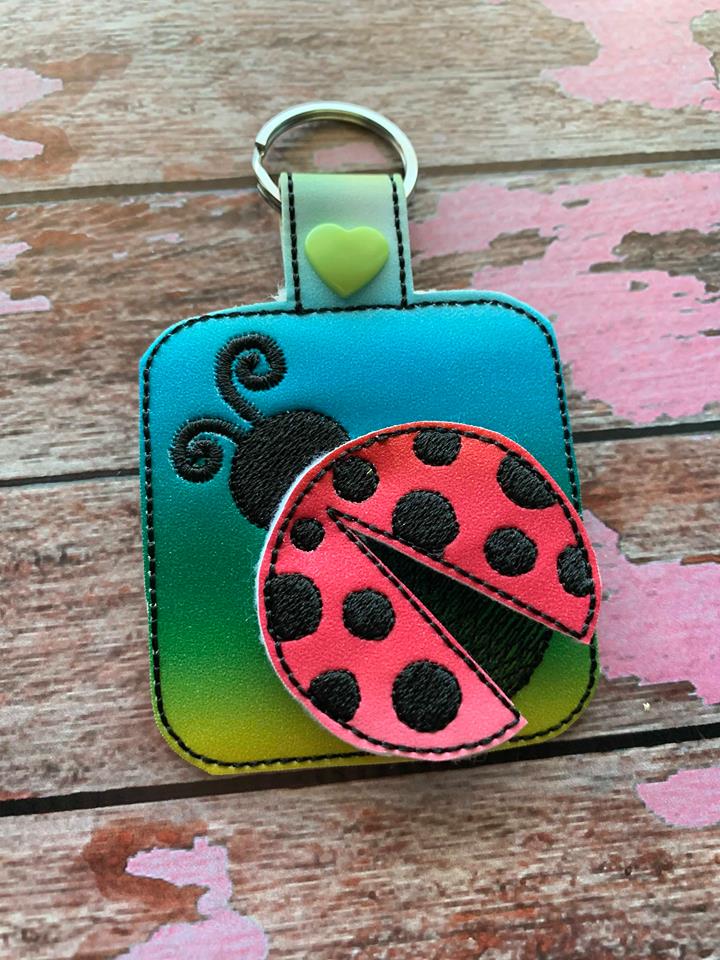 3D Ladybug Fobs- 4x4 and 5x7 grouped- Embroidery Design - DIGITAL Embroidery DESIGN