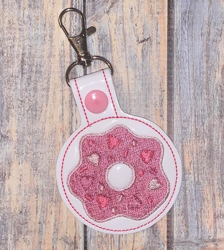 Heart Donut Fobs - Embroidery Design - DIGITAL Embroidery DESIGN