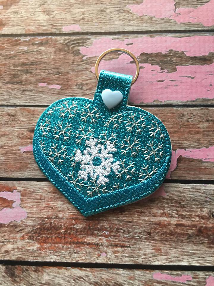 Valentine Ice Sisters Fobs - Digital Embroidery Design