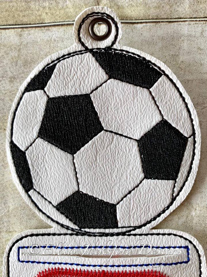 Soccer ID holder - Embroidery Design - DIGITAL Embroidery design