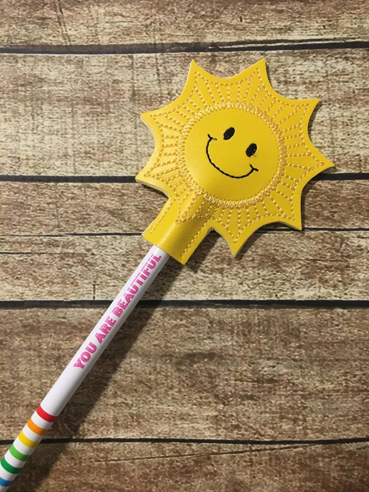 Sun Pencil Toppers - Embroidery Design - DIGITAL Embroidery DESIGN