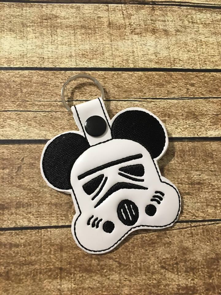 Trooper Mouse Snap Tab - Embroidery Design - DIGITAL Embroidery DESIGN