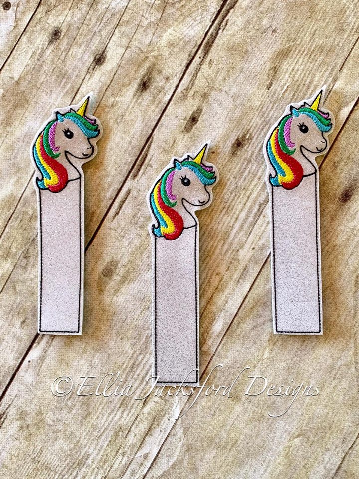 Unicorn Bookmark - Digital Embroidery Design