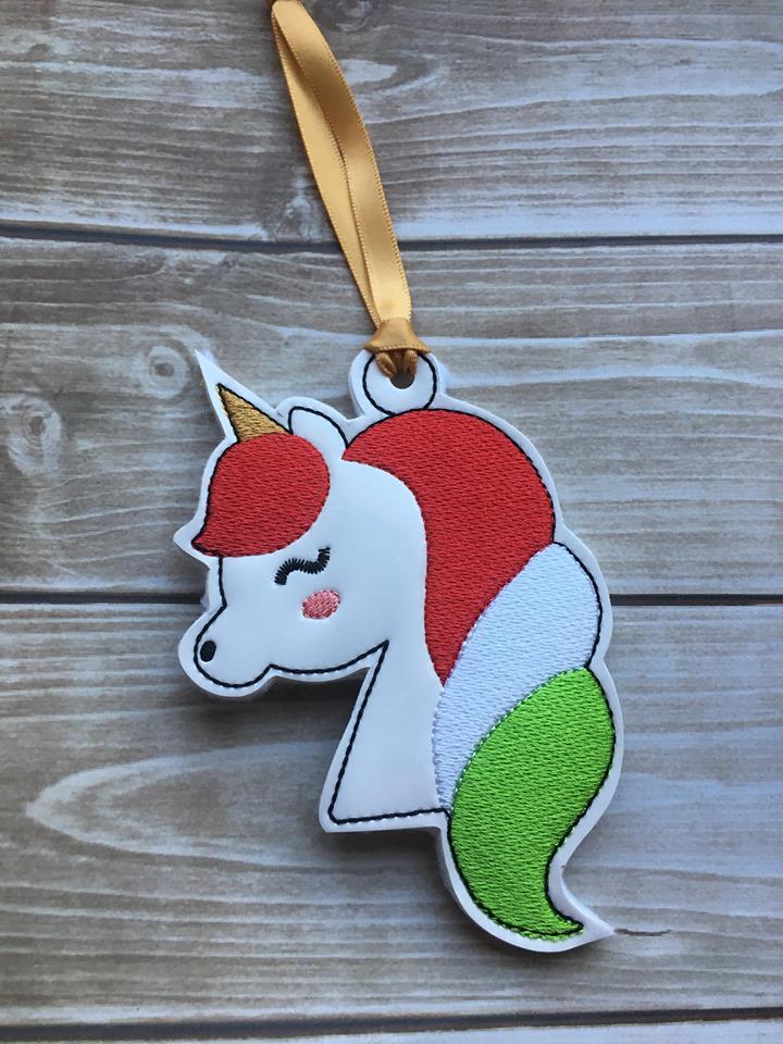 Unicorn Ornament- Digital Embroidery Design