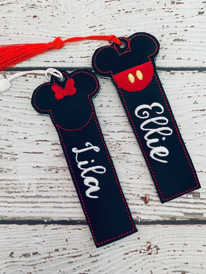 Boy and Girl Mouse Bookmark Set - Digital Embroidery Design