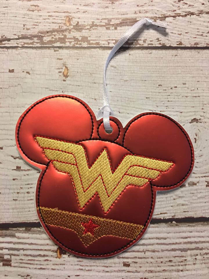 Wonder Hero Mouse Ornament - Embroidery Design - DIGITAL Embroidery DESIGN