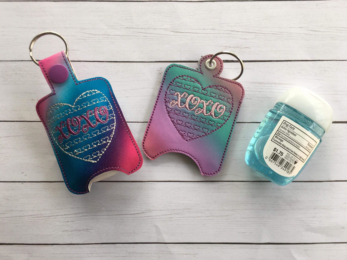 XOXO Heart Sanitizer Holders - Embroidery Design - DIGITAL Embroidery DESIGN